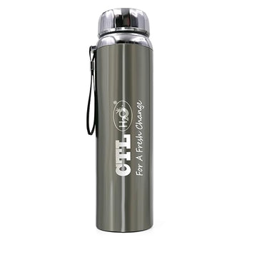 CTLH2O Stainless Steel 1L Water Bottle | Double-Walled Insulated Vacuum Flask| 12 Hrs Hot & Cold Thermosteel Bottle with Flip & Cover Bag for Office Gym Home & Travel
