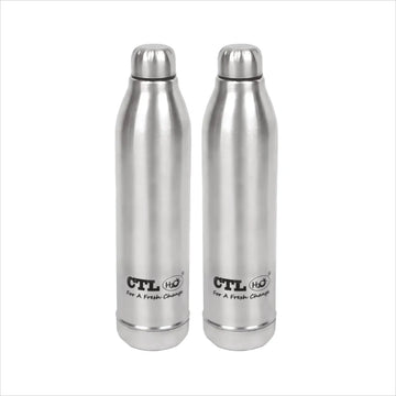 Silver Stainless Steel Water Bottle, 950 ml Each 100% Leak Proof