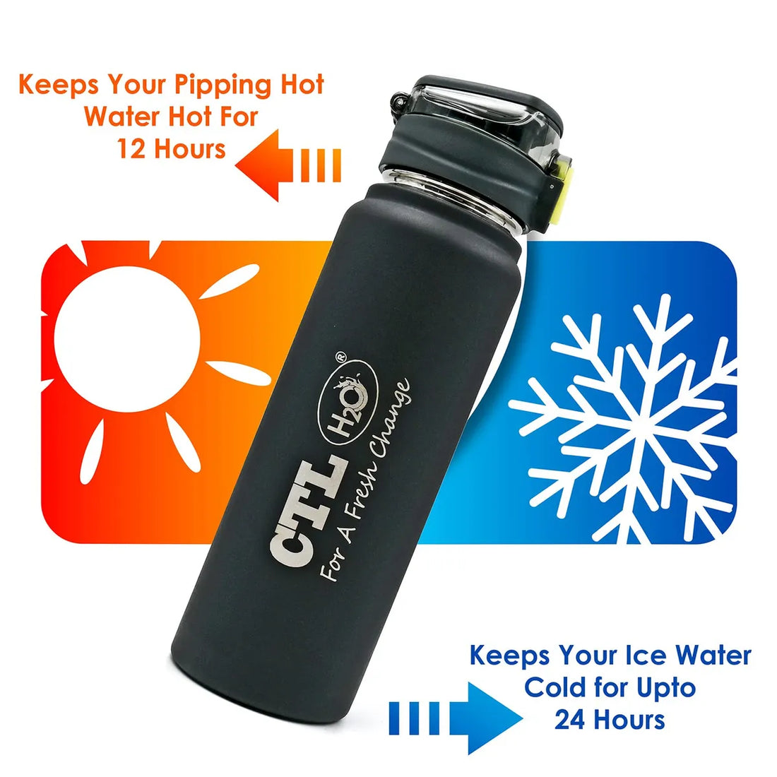 Thermosteel Flask/Water Bottle  For School Office And Travel | Leak Proof And Rust Proof Hot And Cold Water Bottle 800Ml