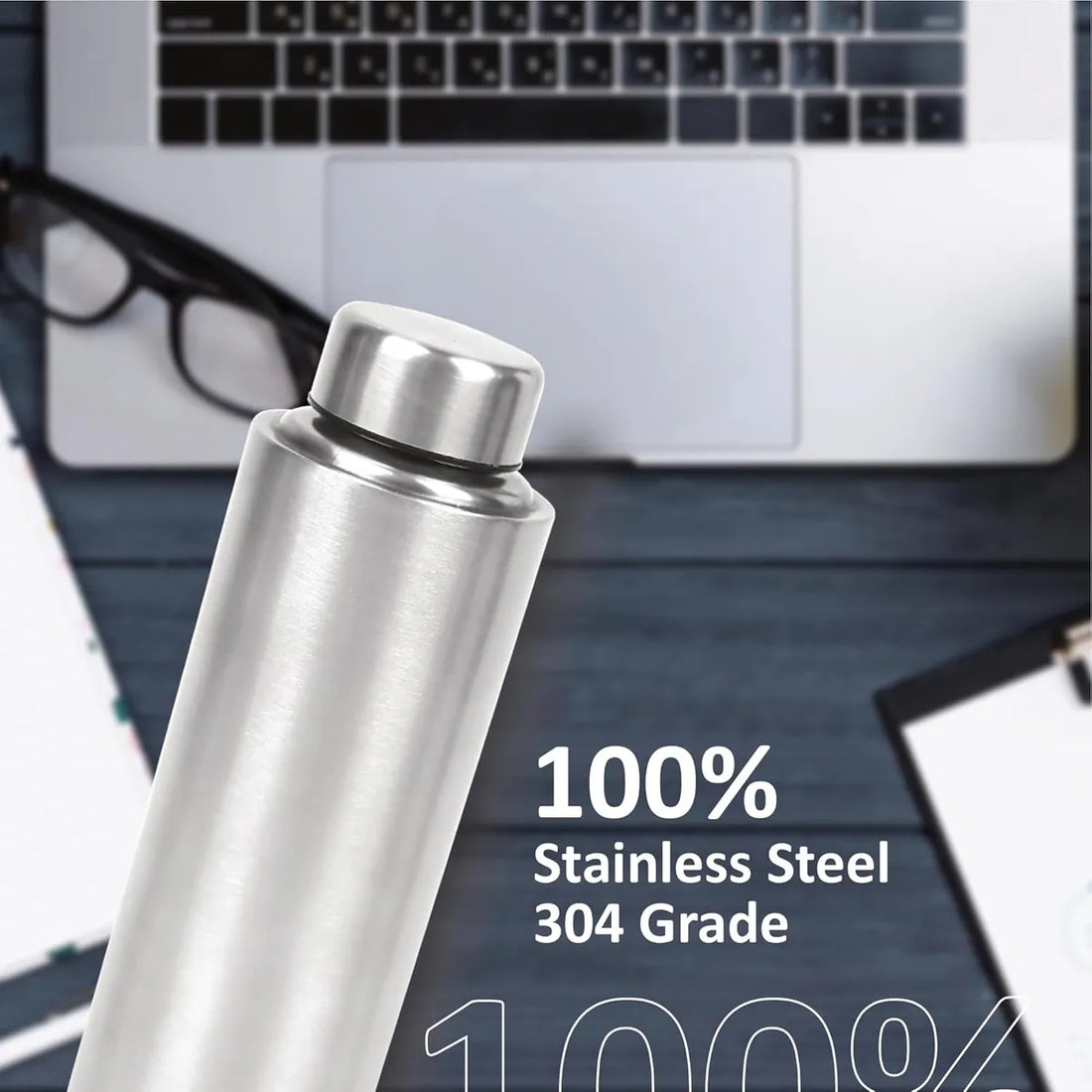 Silver 1000 Stainless Steel Water Bottle, 950 ml Each 100% Leak Proof