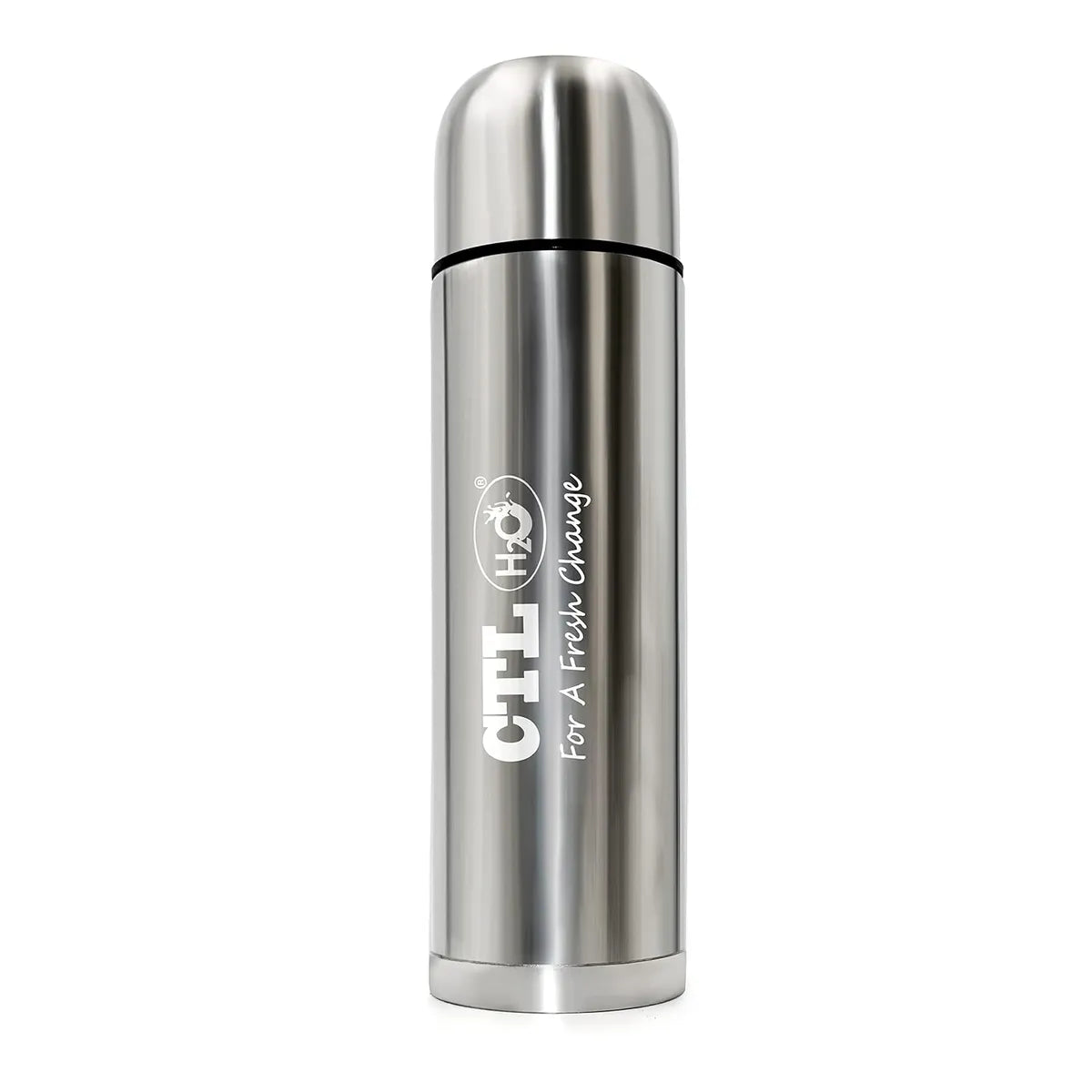 Silver Stainless Steel Double-Walled Insulated Water Bottle/Flask For Daily Use